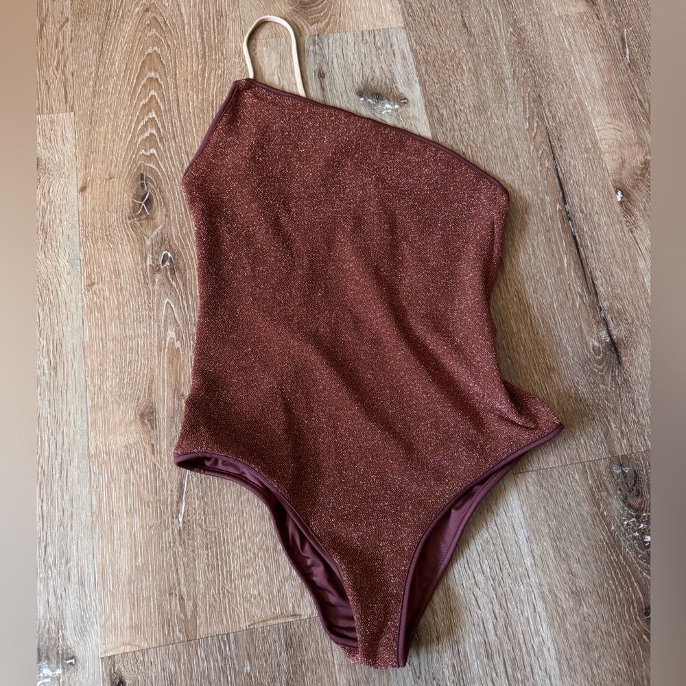 Johanna Ortiz Sparkling Brown One Piece‎ Bodysuit Size S
